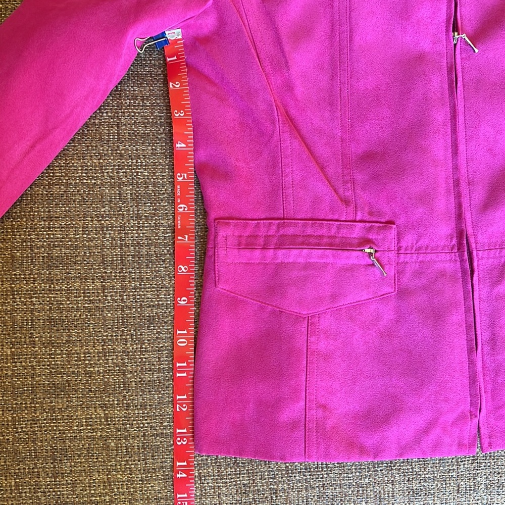 Faux Suede Pink Blazer - Picture 7 of 14